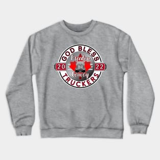 GOD BLESS THE TRUCKERS - MANDATES MUST GO - FREEDOM CONVOY 2022 Crewneck Sweatshirt